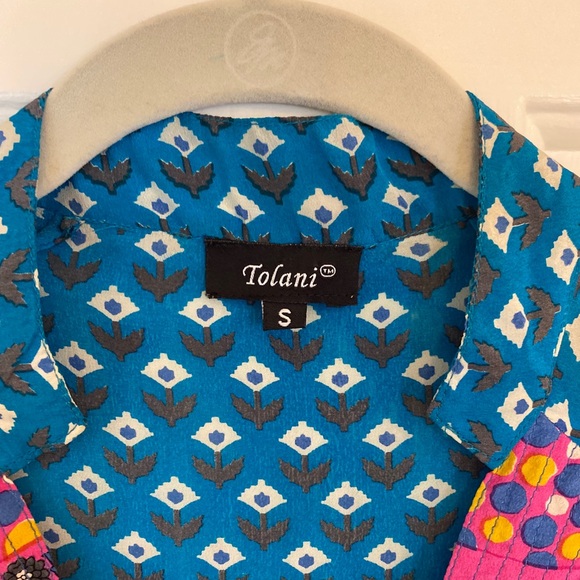 Tolani Print Silk Tunic - Picture 3 of 5